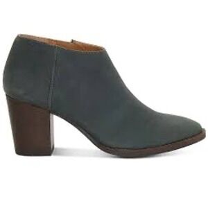 Lucky Brand pamira ankle boots kelp‎ green leather womens size 9.5 dark academia